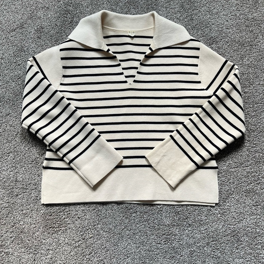 Arket Breton Stripe Sweater - M